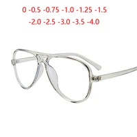 tr90 oval prescription eyeglasses women new designer transparent gray nearsighted spectacle men 0 0 5 0 75 to 4 0