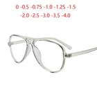 Овальные Рецептурные очки TR90 для мужчин и женщин, новые дизайнерские прозрачные серые очки для близорукости, от 0 до 0,5 до 0,75