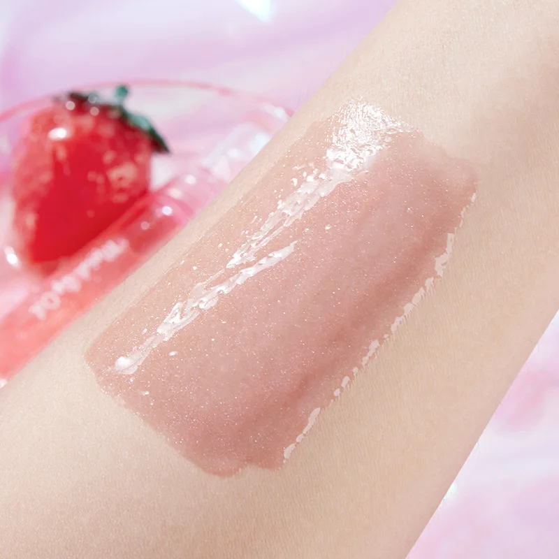 Стеклянный прозрачный блеск для губ перламутровый светильник губные помады