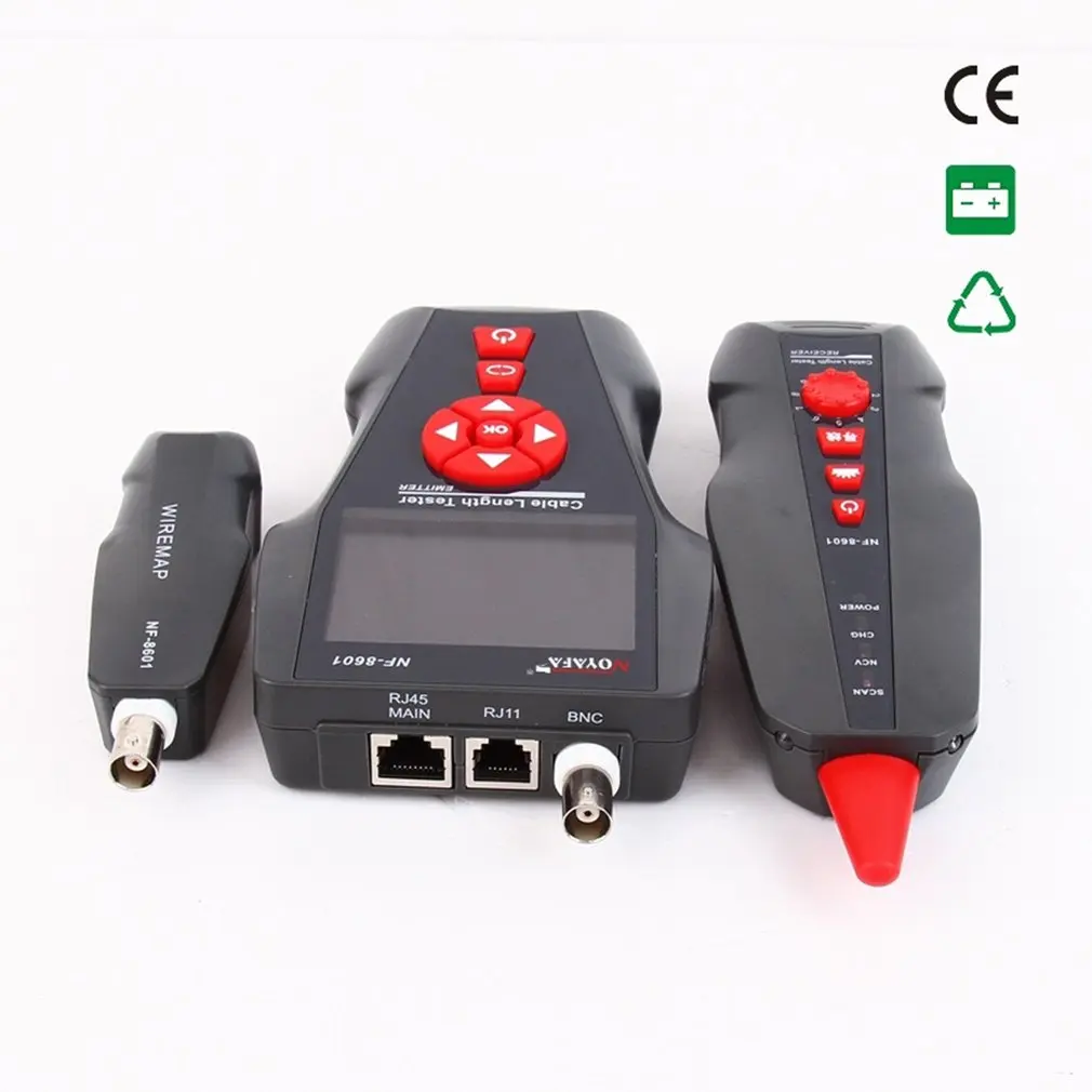 NOYAFA NF-8601 Multi-functional Network Cable Tester LCD Length Meter Breakpoint RJ45 Telephone Line Checker EU | Компьютеры и офис