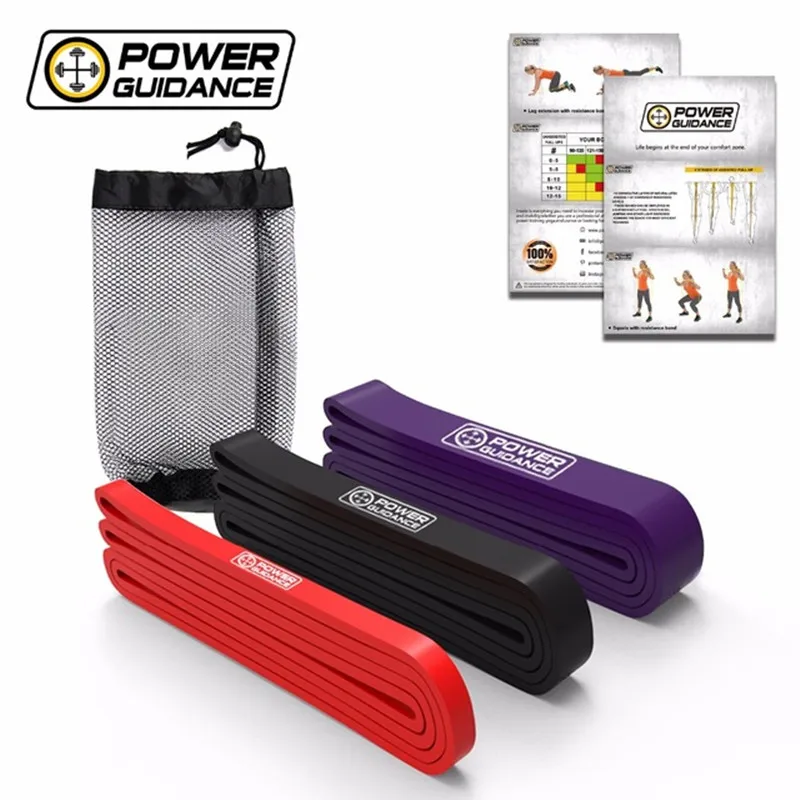 Набор эластичных лент Power Guidance из натурального латекса для тренажерного зала