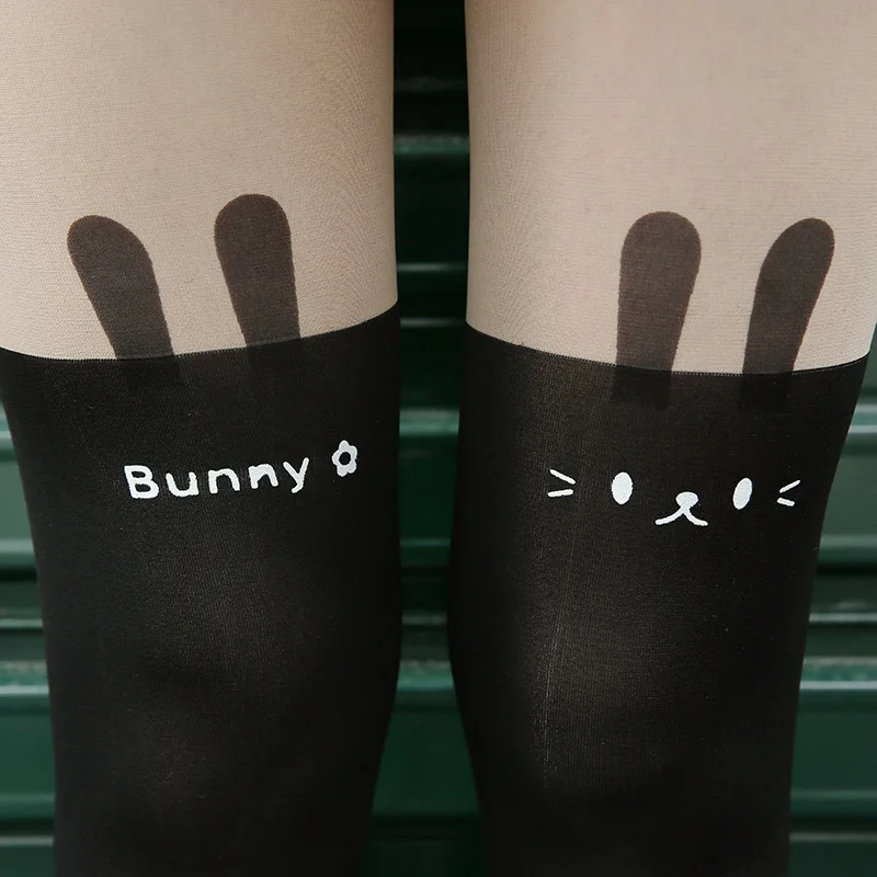 Anime cartoon stockings cat loving heart bear totoro devil Kumamon bowknot cute fun sweet women cotton stockings cosplay kawaii