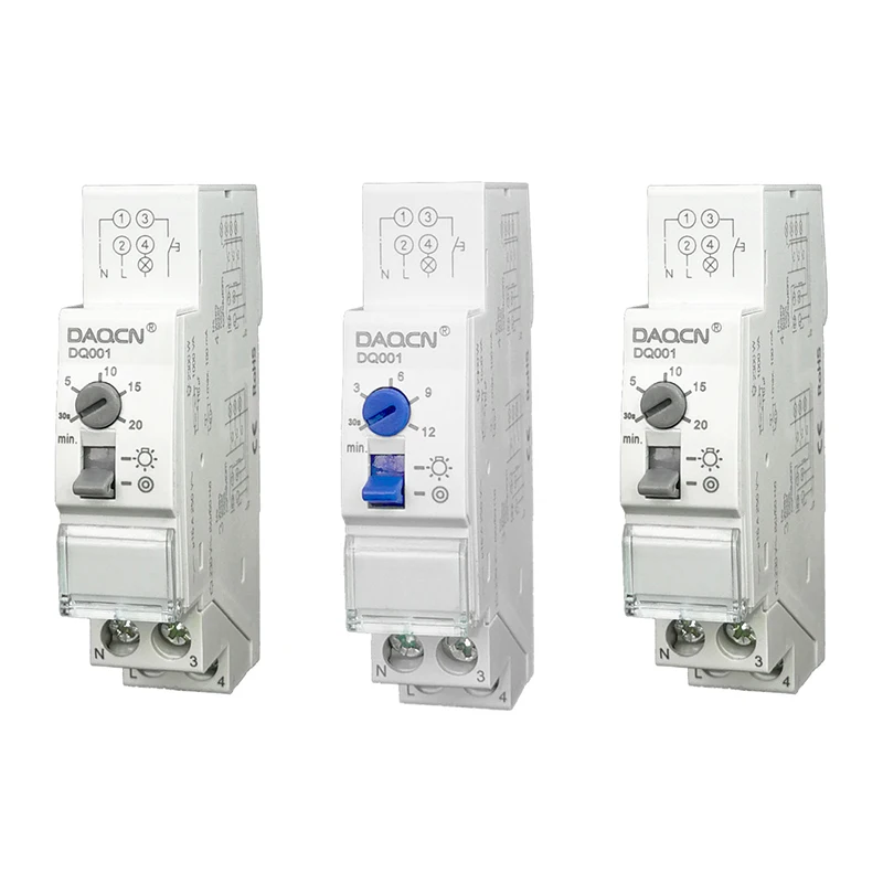 

Best staircase time lag light switch din rail timer switch time relay 230V 16A time set range 30S-10M for corridor Light Control