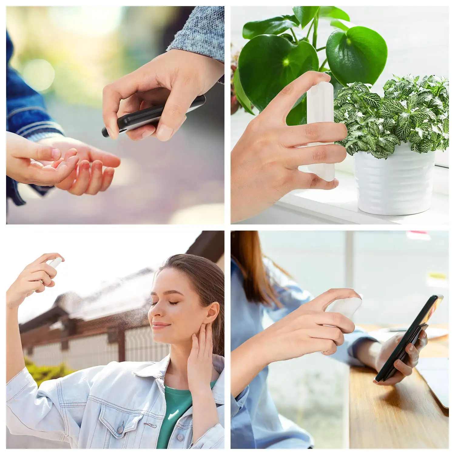 

Empty 15ml Plastic Credit Card Shape Pocket Perfume Bottle Women Cosmetic Container Small Sprayer Packaging 24pcs