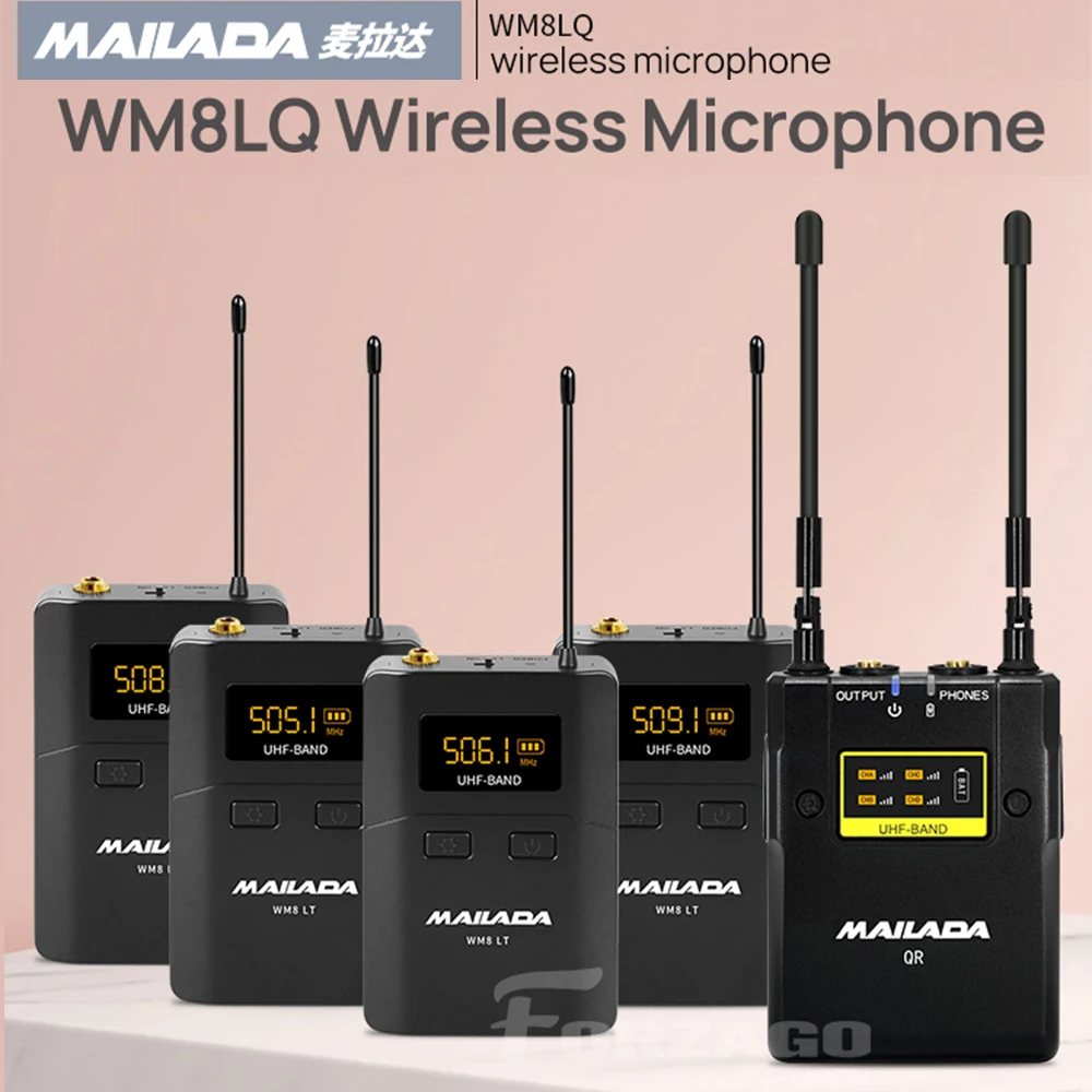 Беспроводной микрофон Mailada WM8LQ система УВЧ 4 передатчика 1 приемник