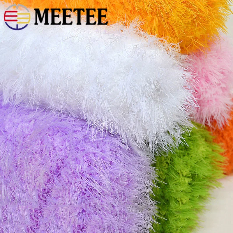 Meetee 3rolls Coral Velvet Yarn Hand-woven Thick Faux Fur Wool for Baby Scarf Hat Clothing Coat Gloves DIY Knitting Crafts YN201