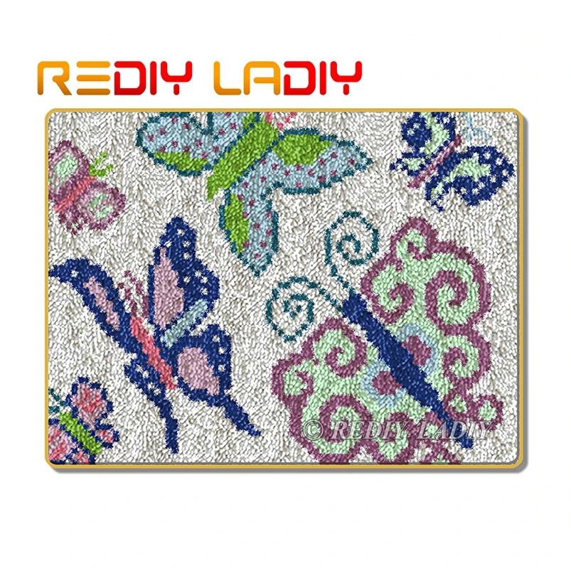 Набор крючков с защелкой ковер вязаный крючком красочная бабочка акриловая