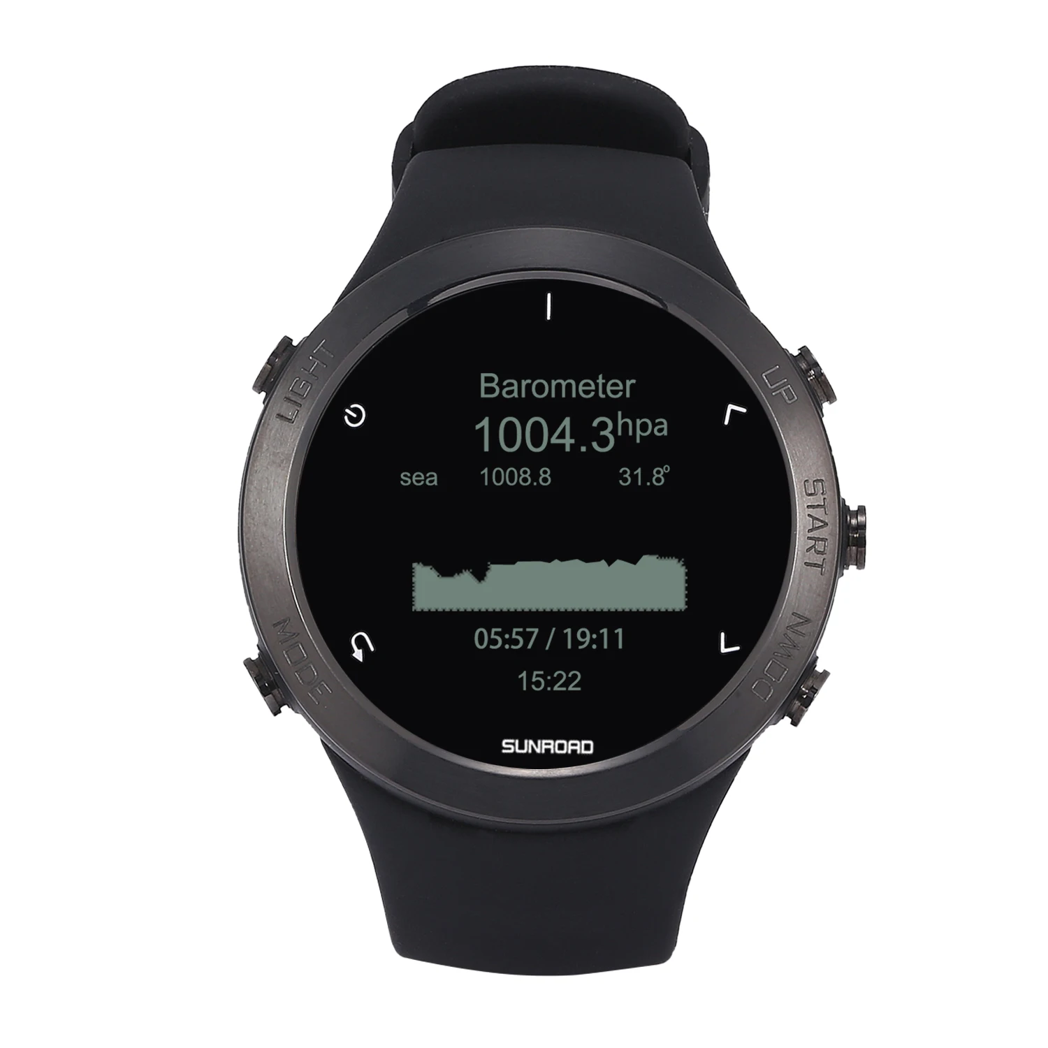 Цифровые спортивные мужские часы SUNROAD с высотомером барометром пульсометром
