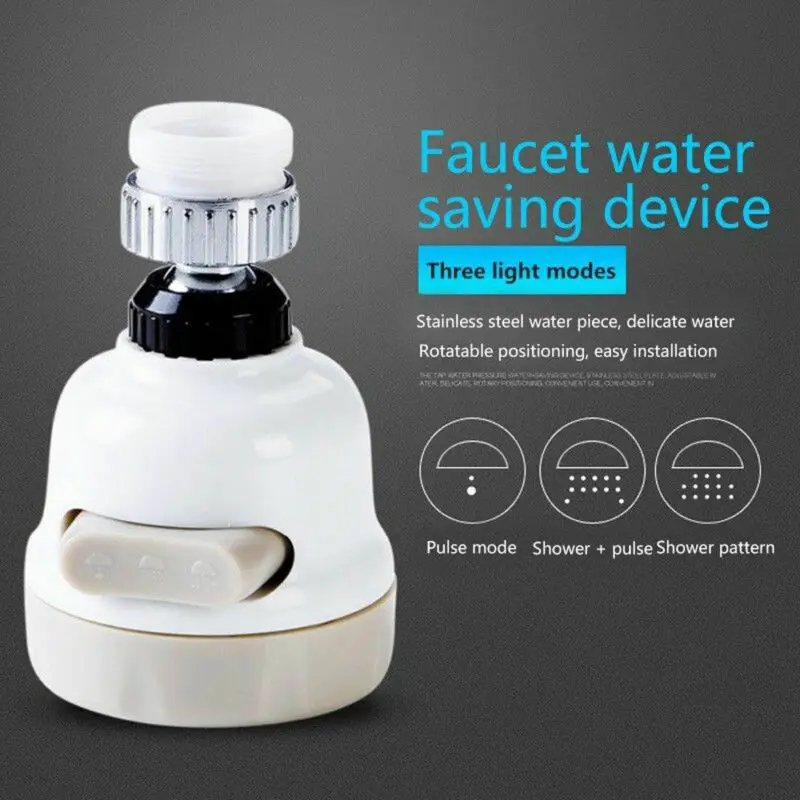 

360Kitchen Bath Shower Faucet Splash Filter Tap Device Head Nozzle Water-saving
