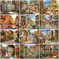 5d diamond painting street scenic full squareround drill embroidery landscape mosaic rhinestone pictures home decoration gift