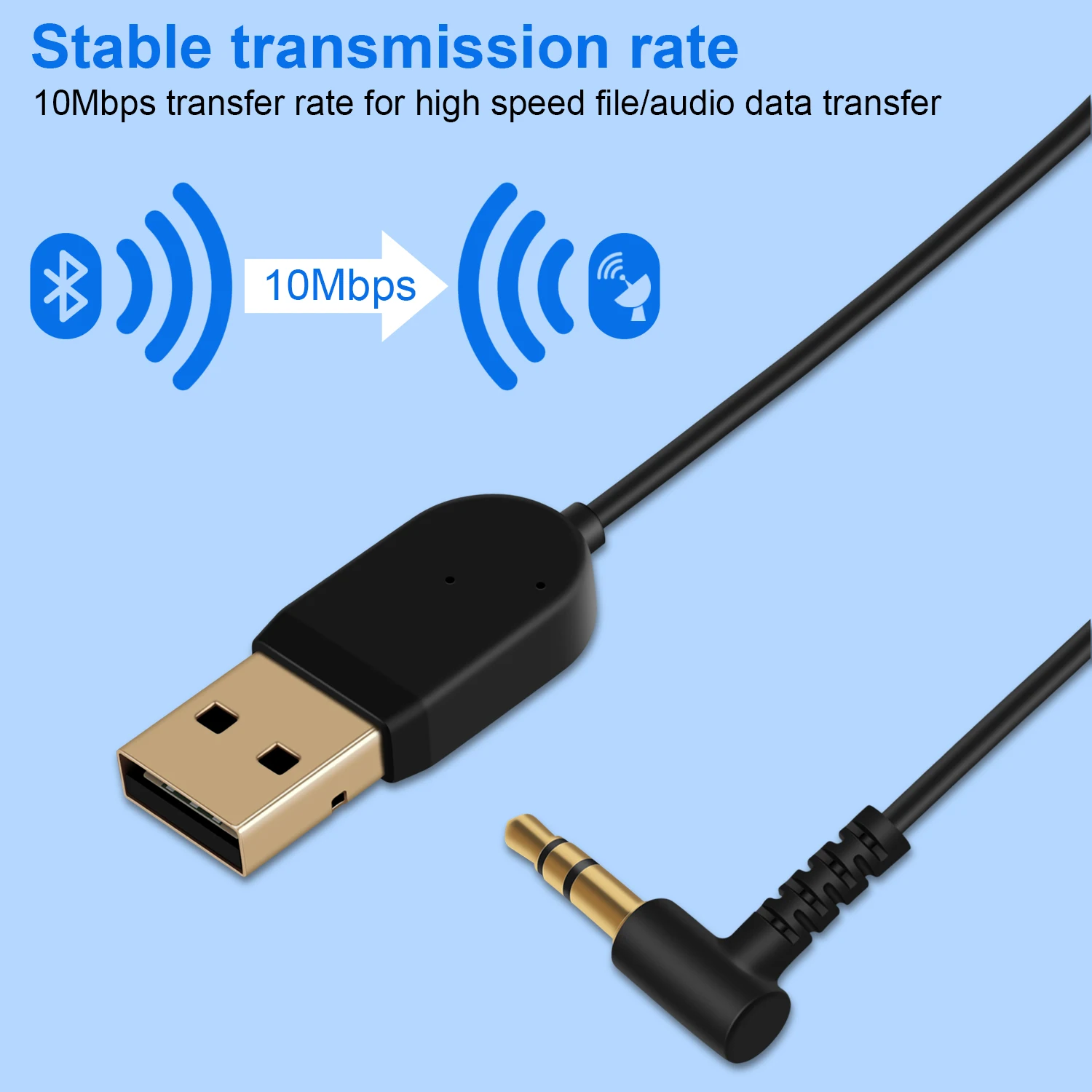 5,0 Bluetooth адаптер Mini USB 2,0 CSR регулируемый приемник адаптер для автомобильного динамика AUX интерфейс динамик с 3,5 штекерным кабелем