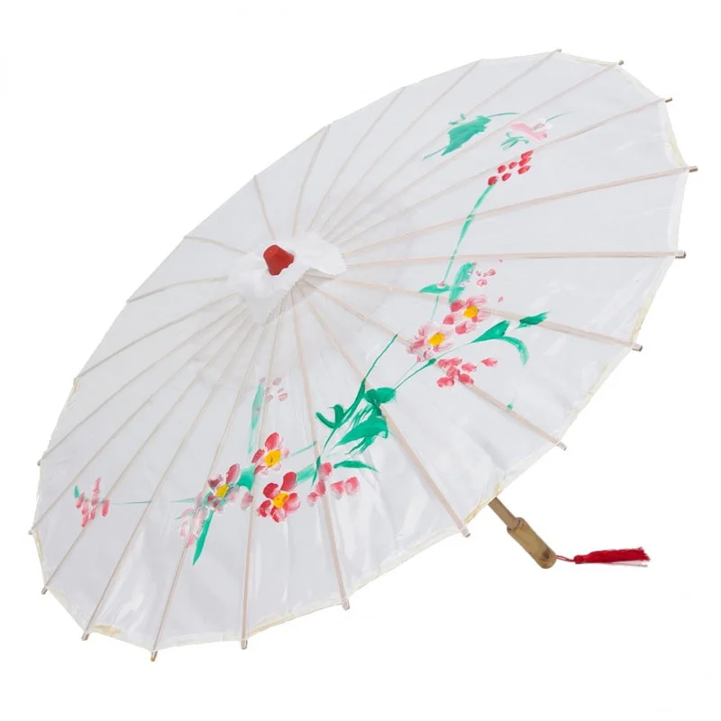 1pc Silk Cloth Umbrella Oil Paper Garden Decoration Children's Dance Performance Props Craft Supplies | Дом и сад