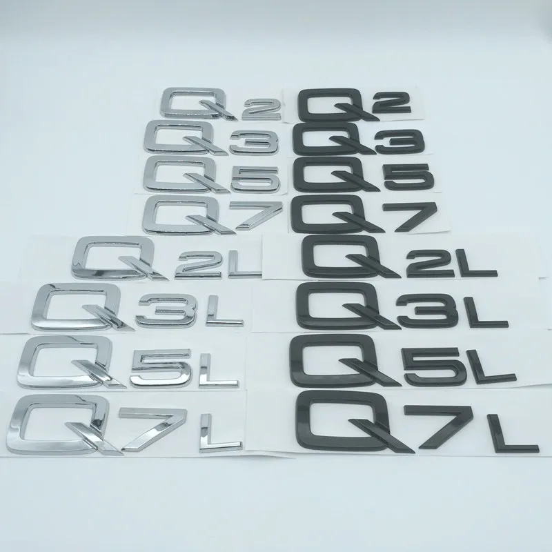 1 шт. 3D ABS Q1 Q2 Q3 Q5 Q7 Q2L Q3L Q5L Q7L TT Автомобильная буква задняя фонарь эмблема значок