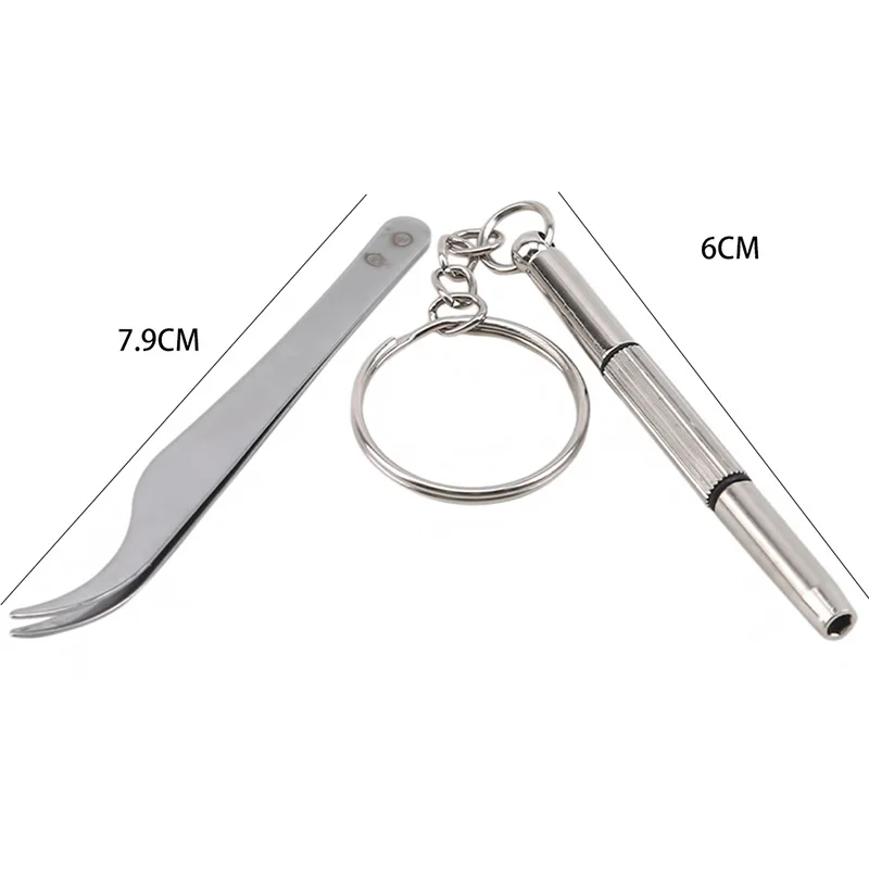 

1 Set Unisex Eyeglass Repair Kits Air Chamber Nose Pads Silicone Screw-In Eyewear with Tweezer Screws and Cleaning Cloth Set