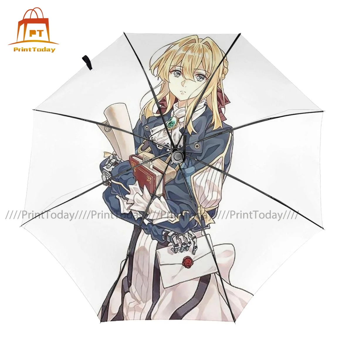 

Violet Evergarden Umbrella Auto Waterproof Umbrella Cute Design Trekking Reinforced Umbrella