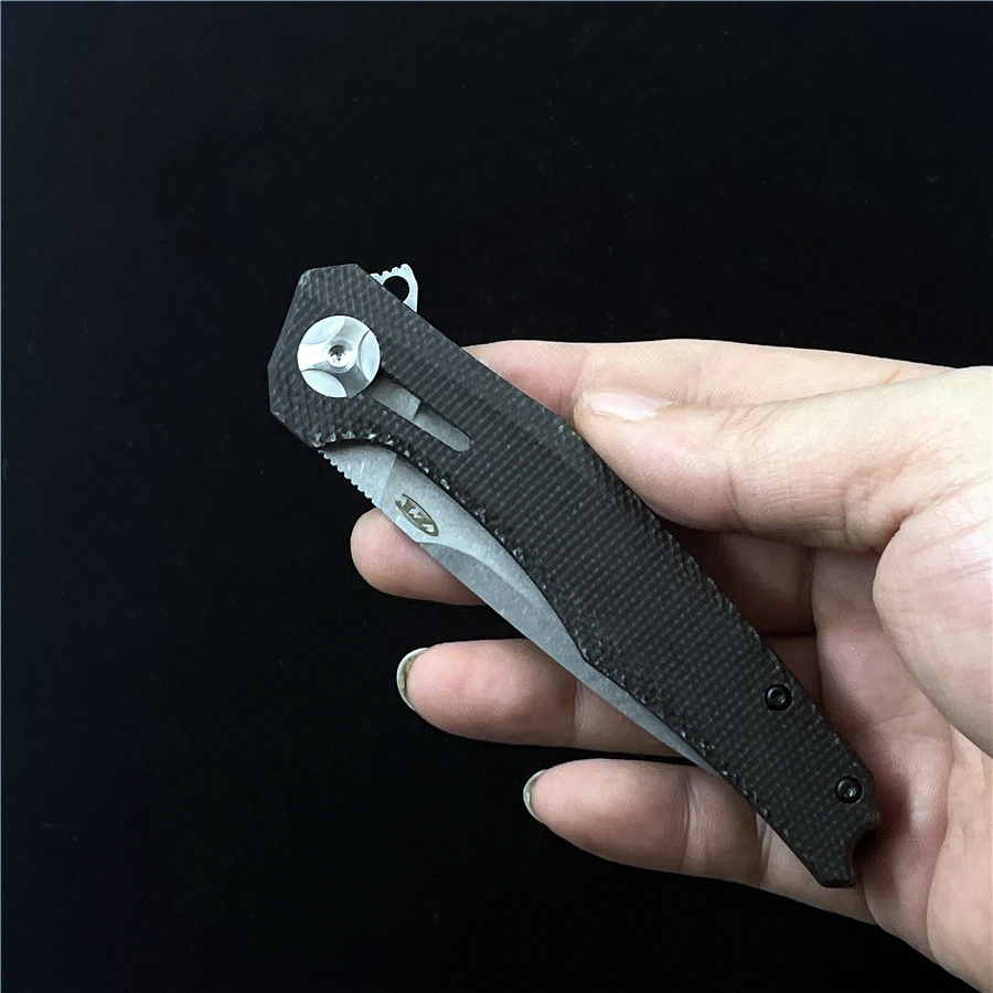 

Hawaii Zero Tolerance ZT 0707 Micarta + Steel handle ball Bearing flipper folding camping outdoor Kitchen pocket EDC tool knife