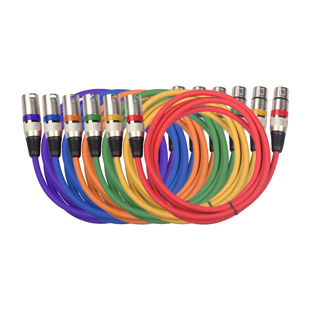 6 упаковок аудио удлинительные кабели шнур провод 3 Pin XLR микрофонный кабель