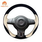 MEWANT черная замшевая накладка на руль из искусственной кожи для Volkswagen VW Golf 6 VI Golf Plus Polo Tiguan Touran Caddy