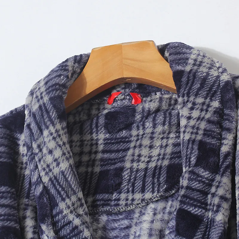 Nightgown For Men Winter Flannel Warm Robe