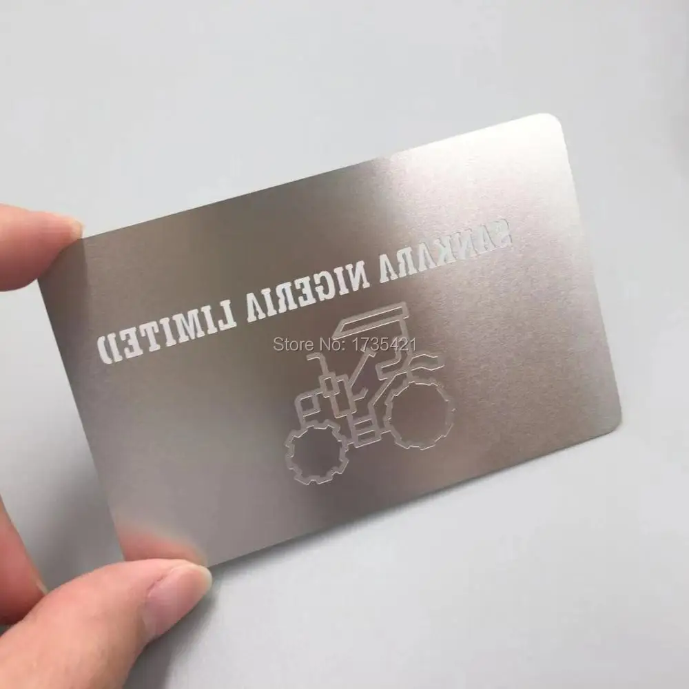 High Unique End Cheap Engraved Metal business card / best selling Stainless steel business card / Blank metal business card