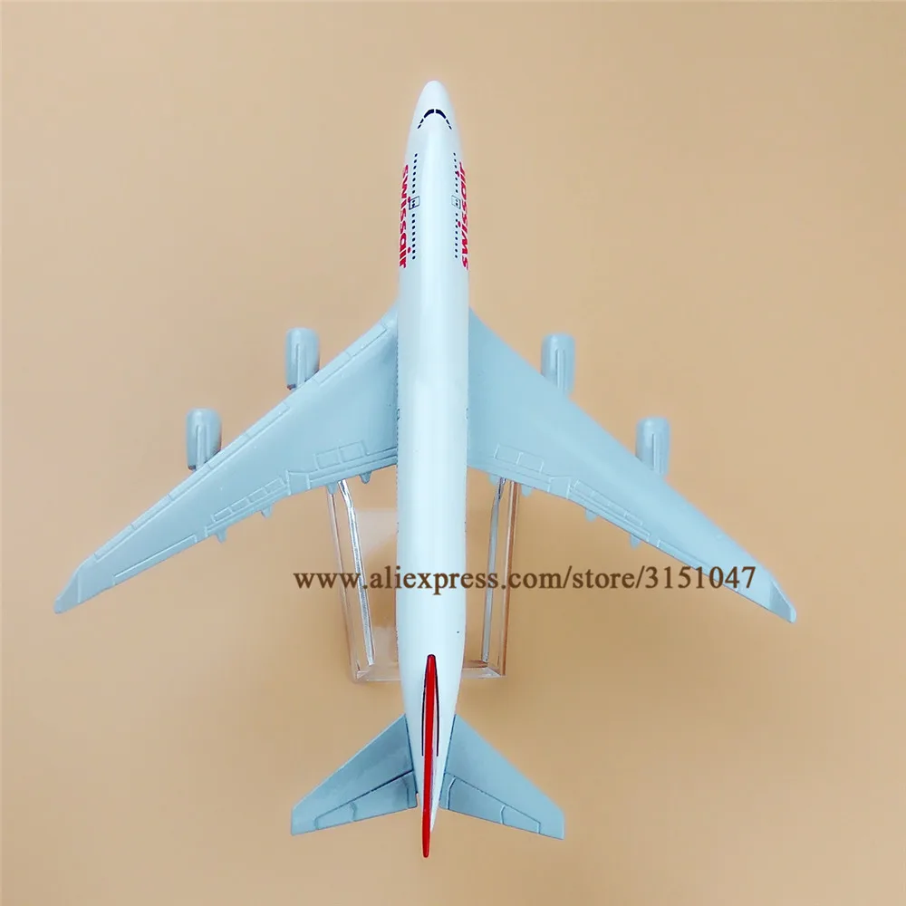 Модель самолета из металлического сплава в форме авиакомпании Swiss Air 16 см модель