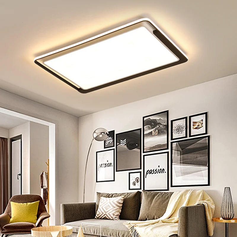Квадратный и прямоугольный современный светодиодный потолочный светильник для