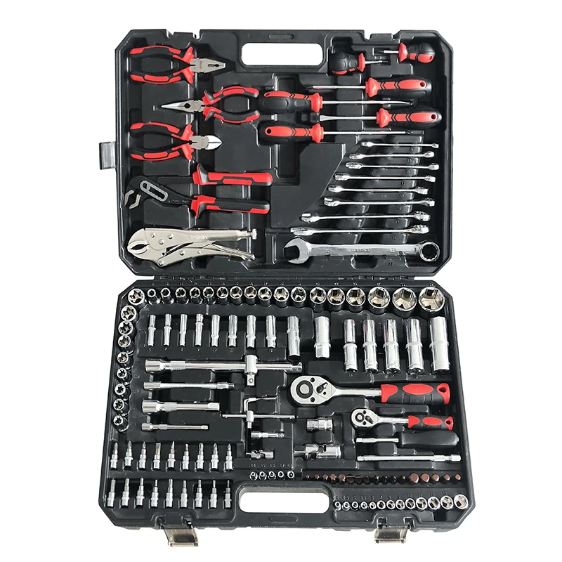 

Auto Repair Toolbox 131 Piece 1/2 1/4-Inch Drive Socket Ratchet Wrench Bit Tool Set for Automobile Maintenance
