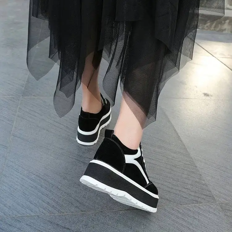 2019 г. Новая весенне-Осенняя обувь на платформе женская повседневная в Корейском