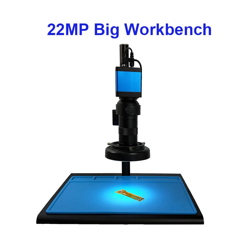 13MP HDMI VGA/22MP HD USB TF монокулярный микроскоп цифровая камера Объектив 56 светодиодный светильник большая стойка для верстака ремонт телефона пайка