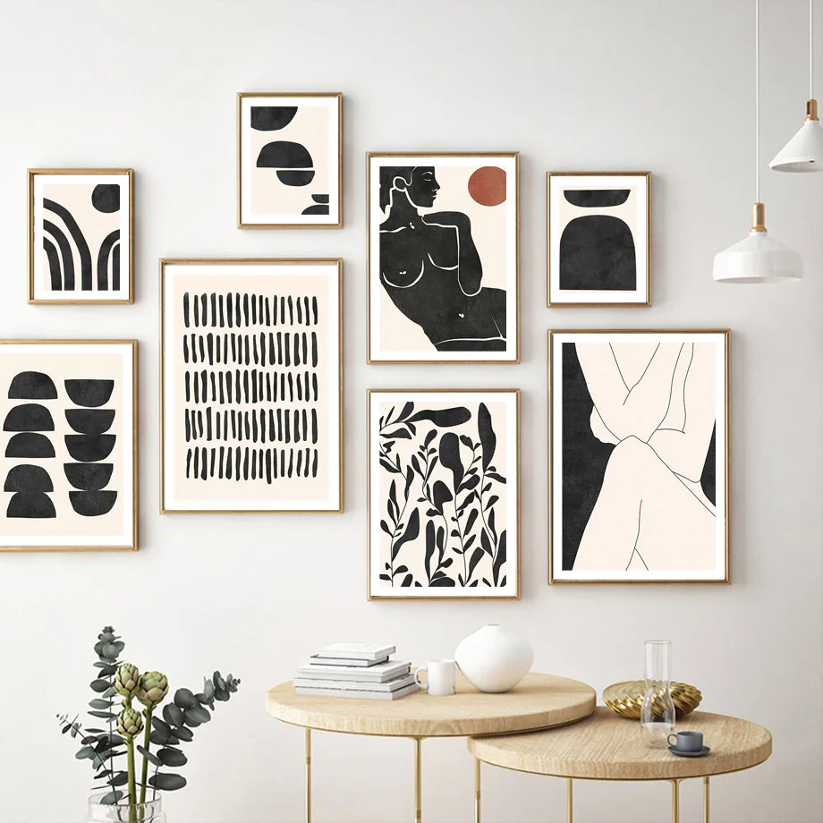 

Abstract Line Naked Woman Body Geometric Wall Art Canvas Painting Nordic Posters And Prints Wall For Living Room DecorPictures