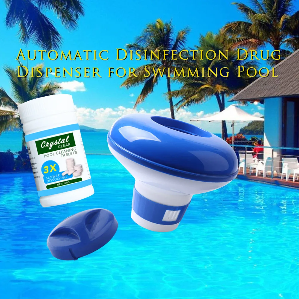 

Automatic dispenser pool cleaner effervescent tablets combined with floating dispenser effervescent tablets