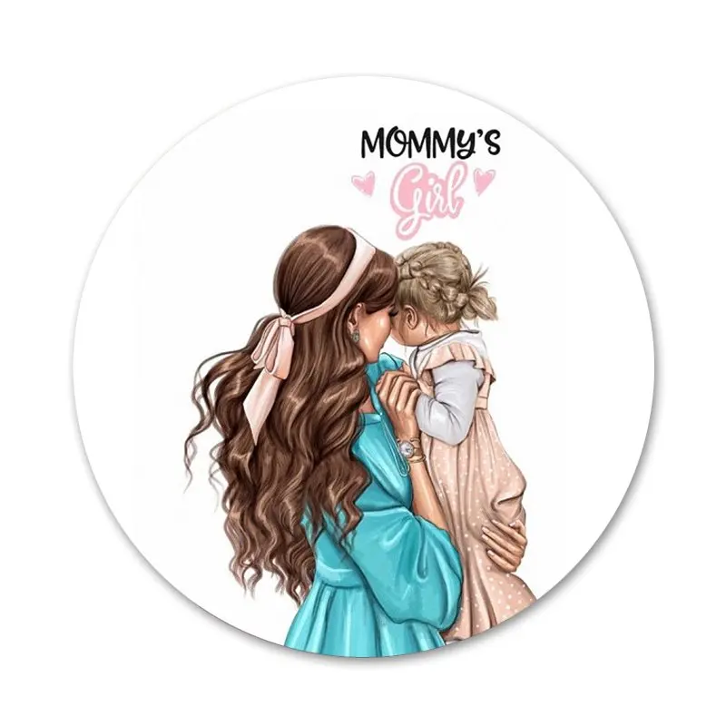 

Baby mom Girl and Boy Icons Pins Badge Decoration Brooches Metal Badges For Clothes Backpack Decoration