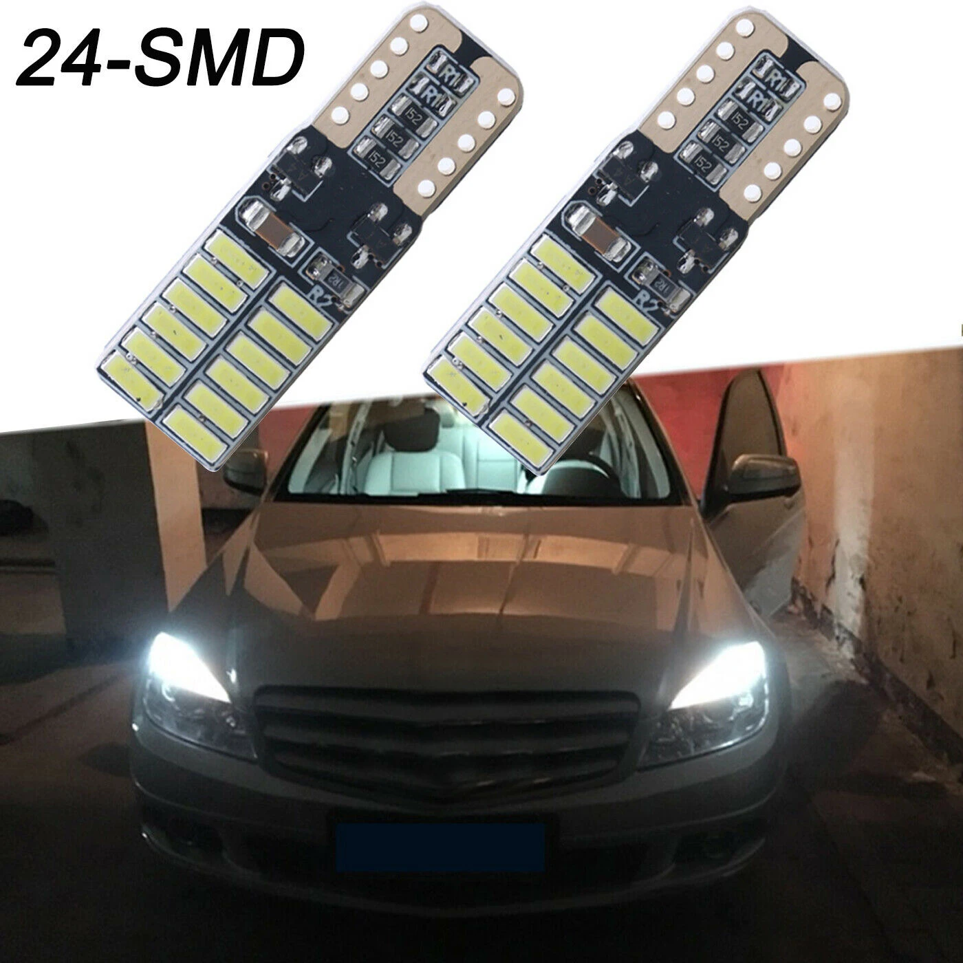 Светодиодные лампы T10 светодиодная лампа 24 SMD белая CAN шина для Mercedes Benz W204|Лампы