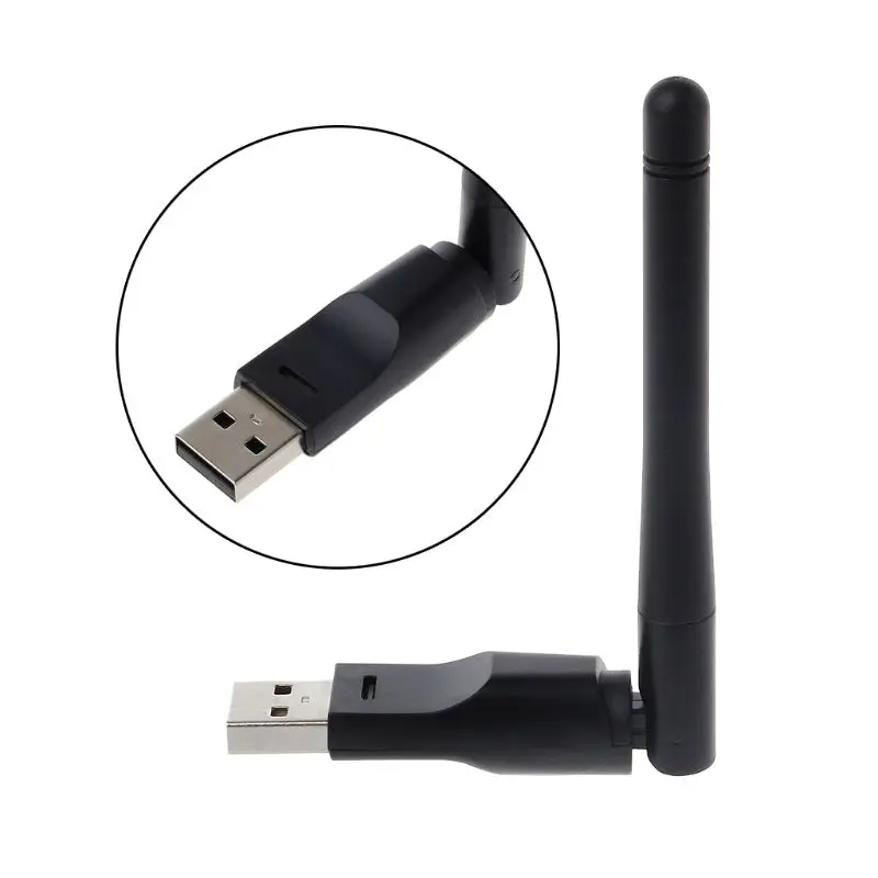 Мини USB Wifi адаптер Ralink 5370 2Dbi антенна LAN карта 802.11b/n/g Recevier для ноутбука настольного