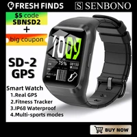 senbono sd 2 smart watch gps tracker sport ip68 waterproof men smartwatch women sport spo2hr fitness tracker for ios android
