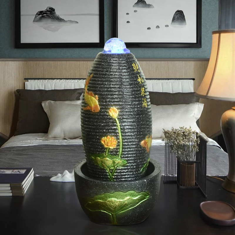 

Living Room Desktop Water Fountain Fengshui Ball Decoration Home Decoration TV Cabinet Creative Birthday Gift Lucky Waterscape
