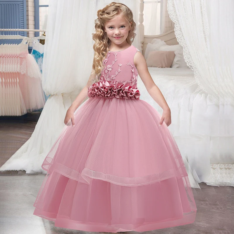 Длинное платье с вышивкой цветочное вечернее для девушек свадьбы выпускного