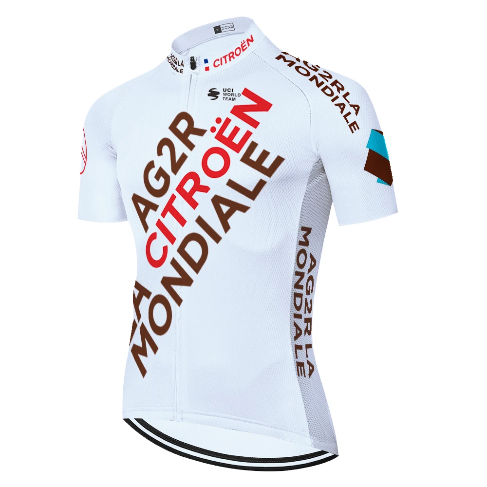 2021 AG2R Велоспорт Джерси мужская летняя команда с коротким рукавом велосипедная
