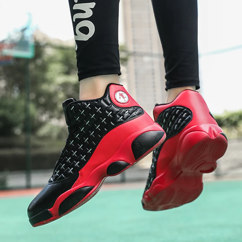 Мужская баскетбольная обувь в стиле ретро Женские высокие противоударные