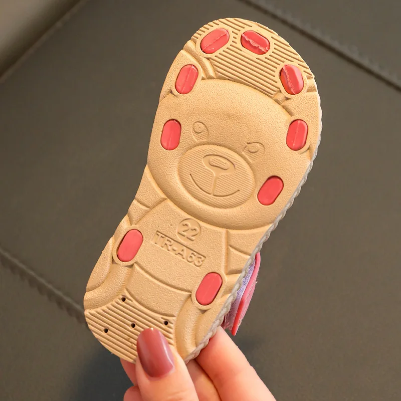 

Children Sandals Girls Pink Cute Bow Shoes Baby Sandal Kids Princess Shoes Toddler Korean Beach Shoes Girl Casual Slippers