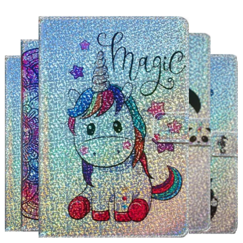 Чехол из искусственной кожи с 3D вспышкой и кристаллом для Amazon Новый смарт чехол