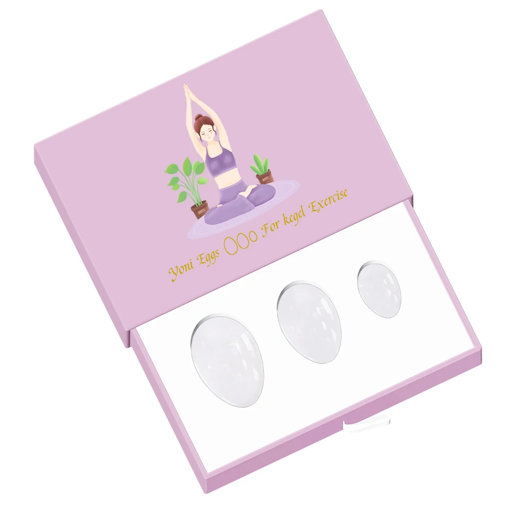 

3Pcs/Set Natural White Jade Eggs Women Pelvic Floor Muscle Kegel Exercise Vaginal Tightening Exercise Yoni Egg Massage Ball