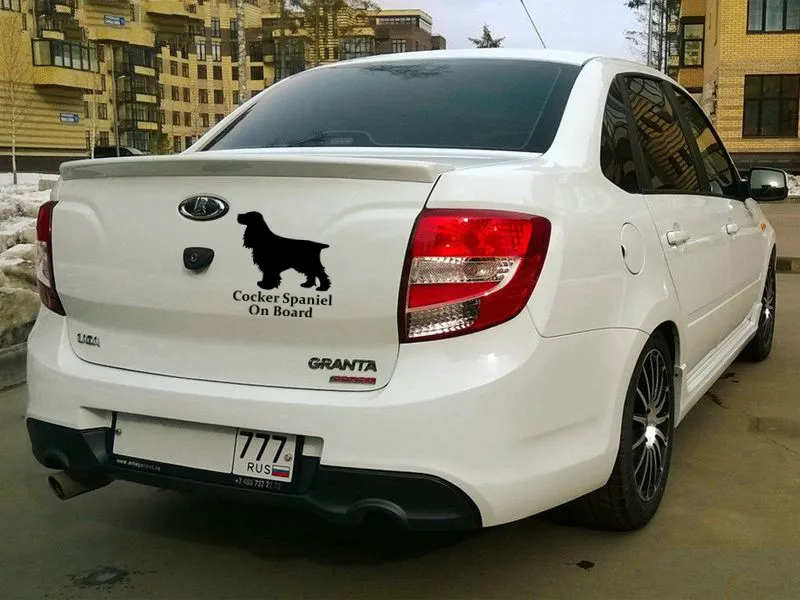 Кокер-спаниель на борту автомобиля для Авто/бампера/окна виниловая наклейка