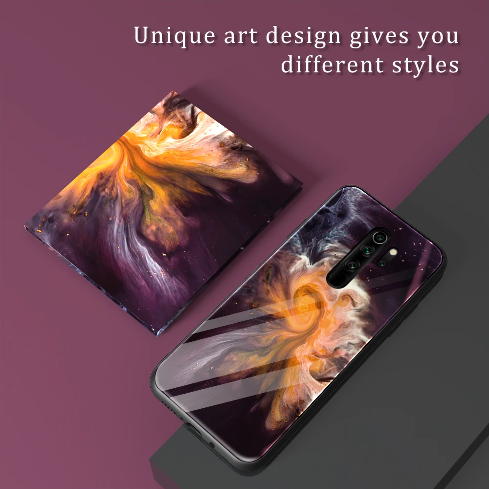 Luxury Tempered glass Case For Xiaomi Mi 9 SE 10 Pro 5G Redmi 8 8A Note 8T Mobile Phone Cover Colorful Bumper Back Casing | Мобильные