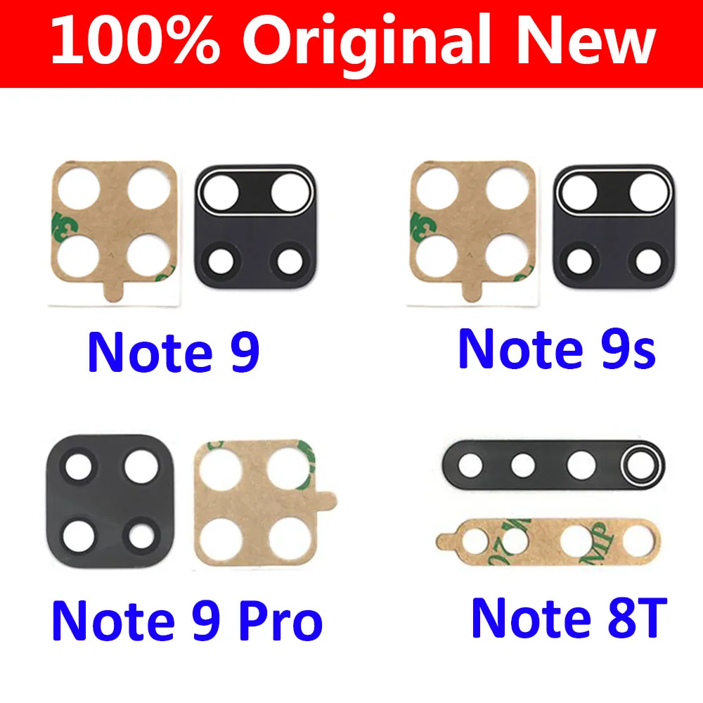 Стеклянный объектив задней камеры для Xiaomi Mi Note 10 Lite 10T Pro Redmi Note 9S, 9, 10, 8 Pro, 9, 9A, 9C, 10s, 5G, 2 шт./лот