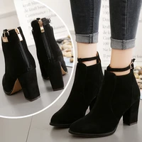 large size ankle boots high heel womens shoes fashion buckle boots high heel womens shoes warm zipper womens ankle boots
