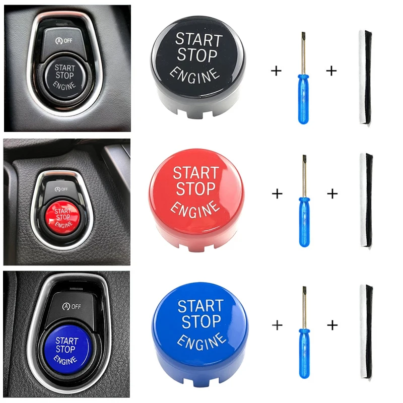 

Engine Start Stop Button Switch for BMW F30 F10 F34 F15 F25 F48 X1 X3 X4 X5 X6 1 2 3 4 5 6 7 Series With Off Cover Replace Cap