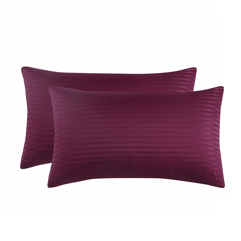 

Striped Bedding Pillowcase Queen/KING Silk Satin Pillow Case Smooth Home Pillow Case Covers 2 Pieces 51x66/51x76/51x102cm