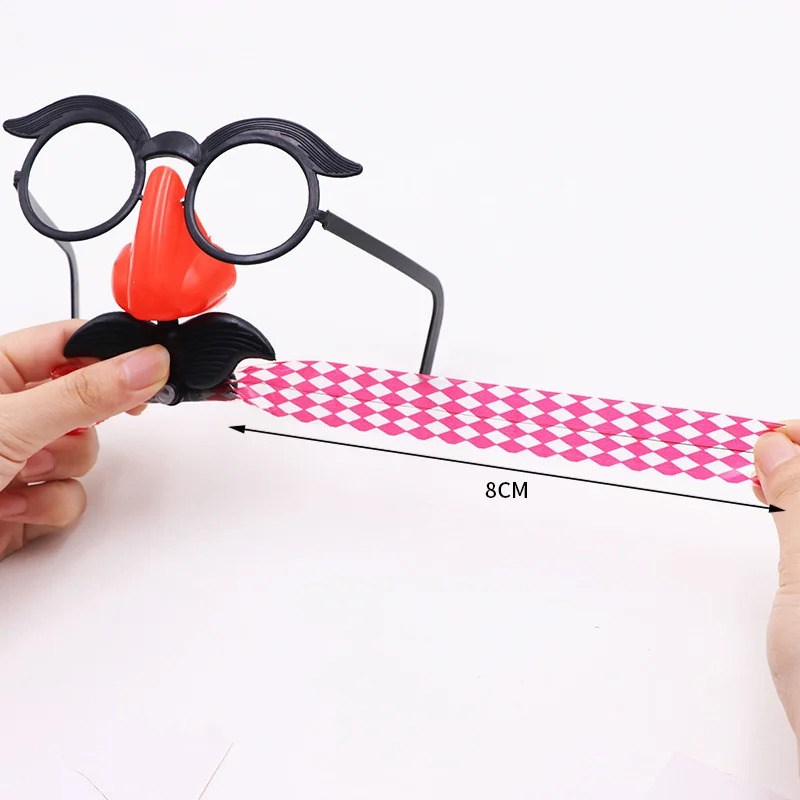 

Novelty Blowing Beard Plastic Stare Large Glasses Big Nose Holiday Toys Children Christmas Gift Toys Props Random Color Kawaii