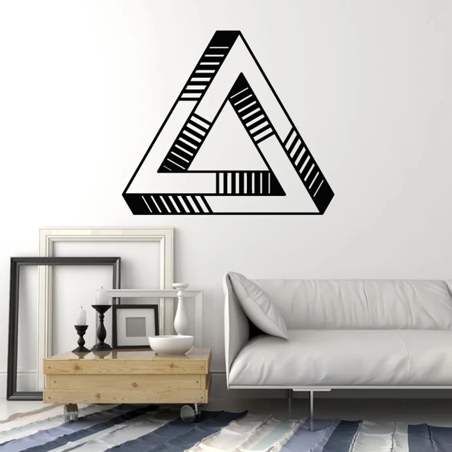 

Wall Decal Shape Optical Illusion Geometric Element Vinyl Window Stickers Bedroom Living Room Creative Home Decor Mural 4205